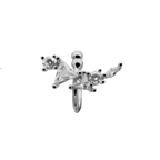 Leaf Crystal Earcuff 14K Vergoldet
