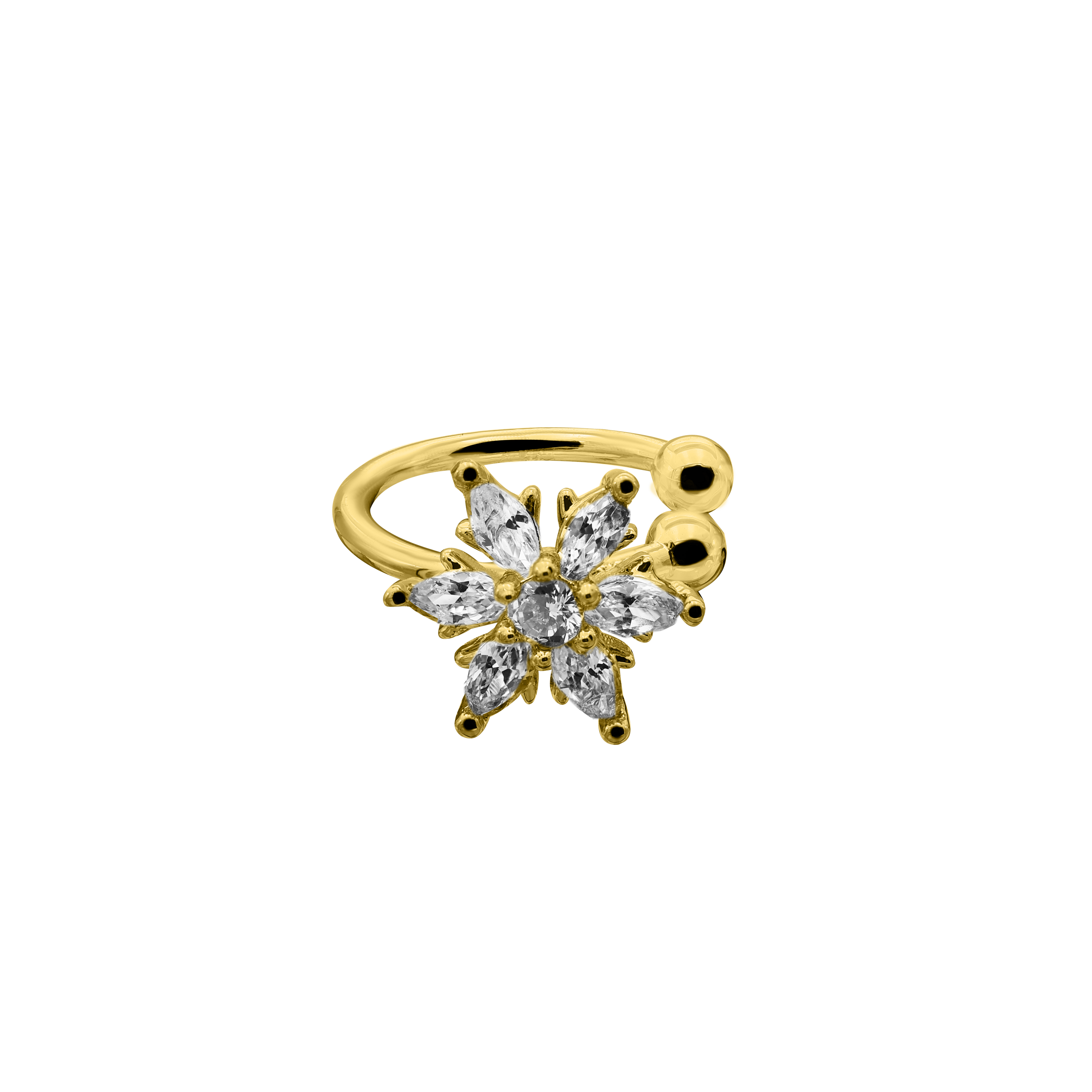 Blossom Earcuff 14K Vergoldet