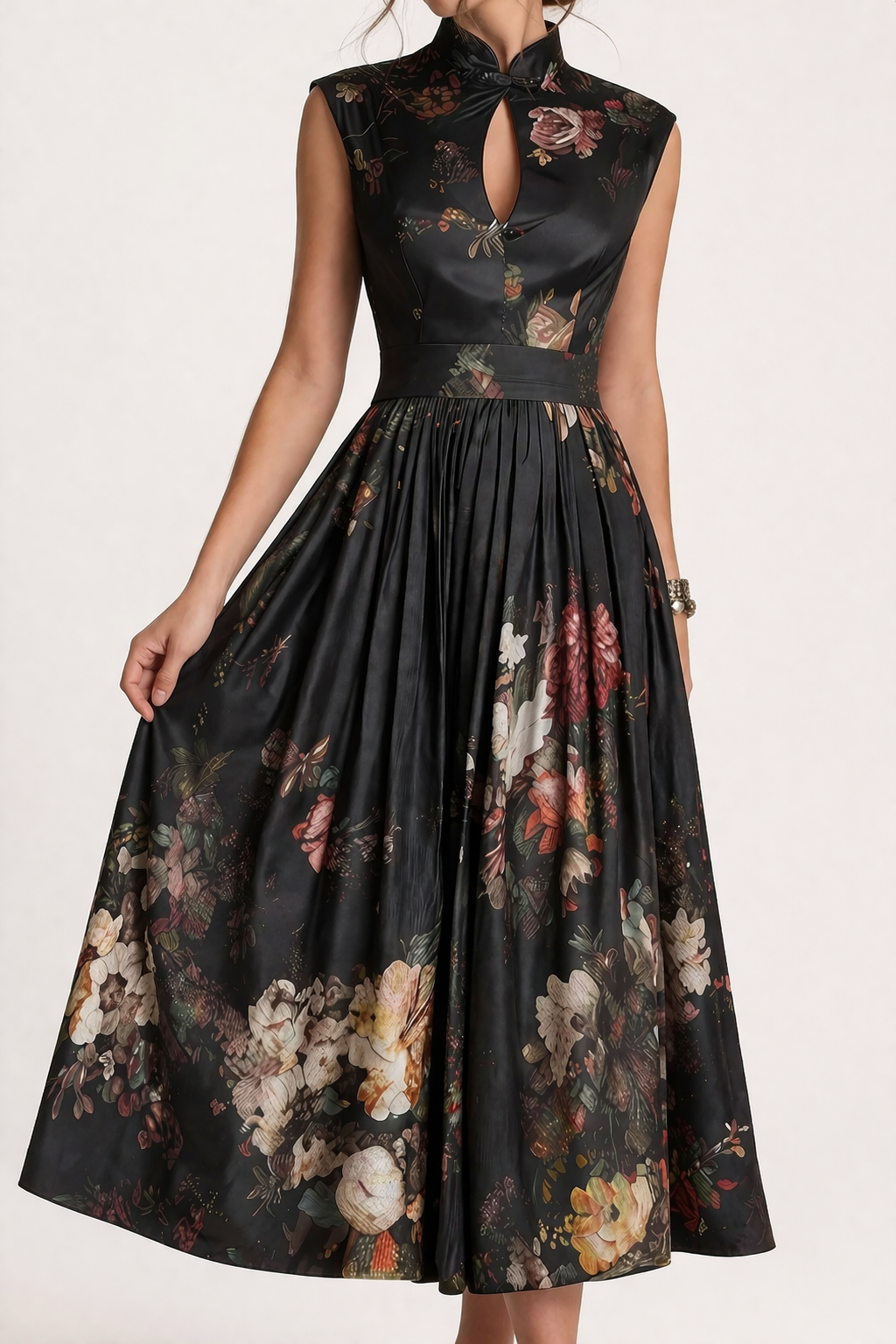 Elegantes Midikleid mit Blumenmuster für Damen - Giada