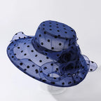 Mode Dot Chiffon Eimer Hut