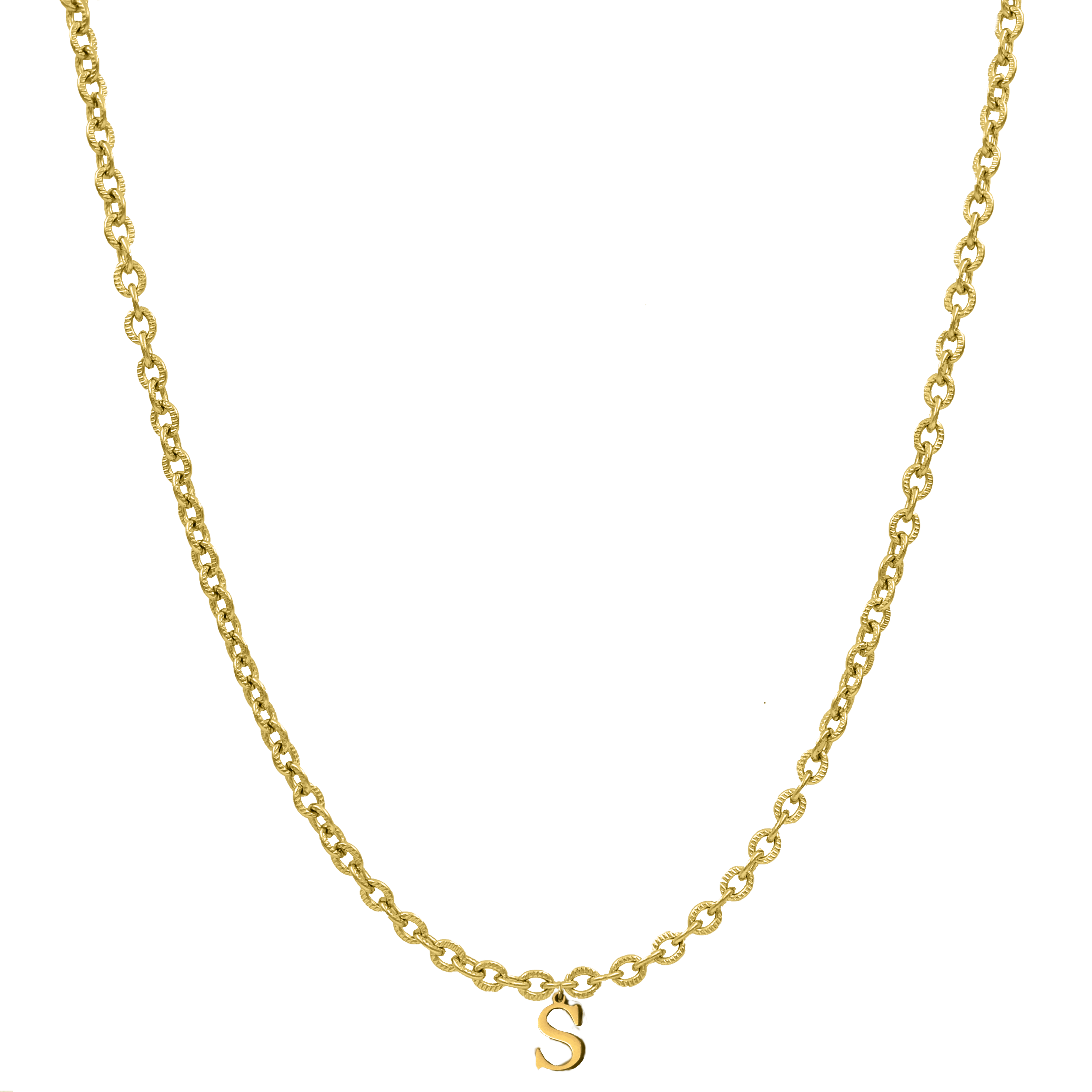 Elegant Basic Letter Kette 14K Vergoldet