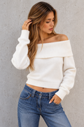 Pullover mit schulterfreiem Ausschnitt