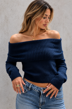 Pullover mit schulterfreiem Ausschnitt