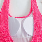 Ocean Chic - Champagnerwellen Bonbonfarben Einteiliger Badeanzug