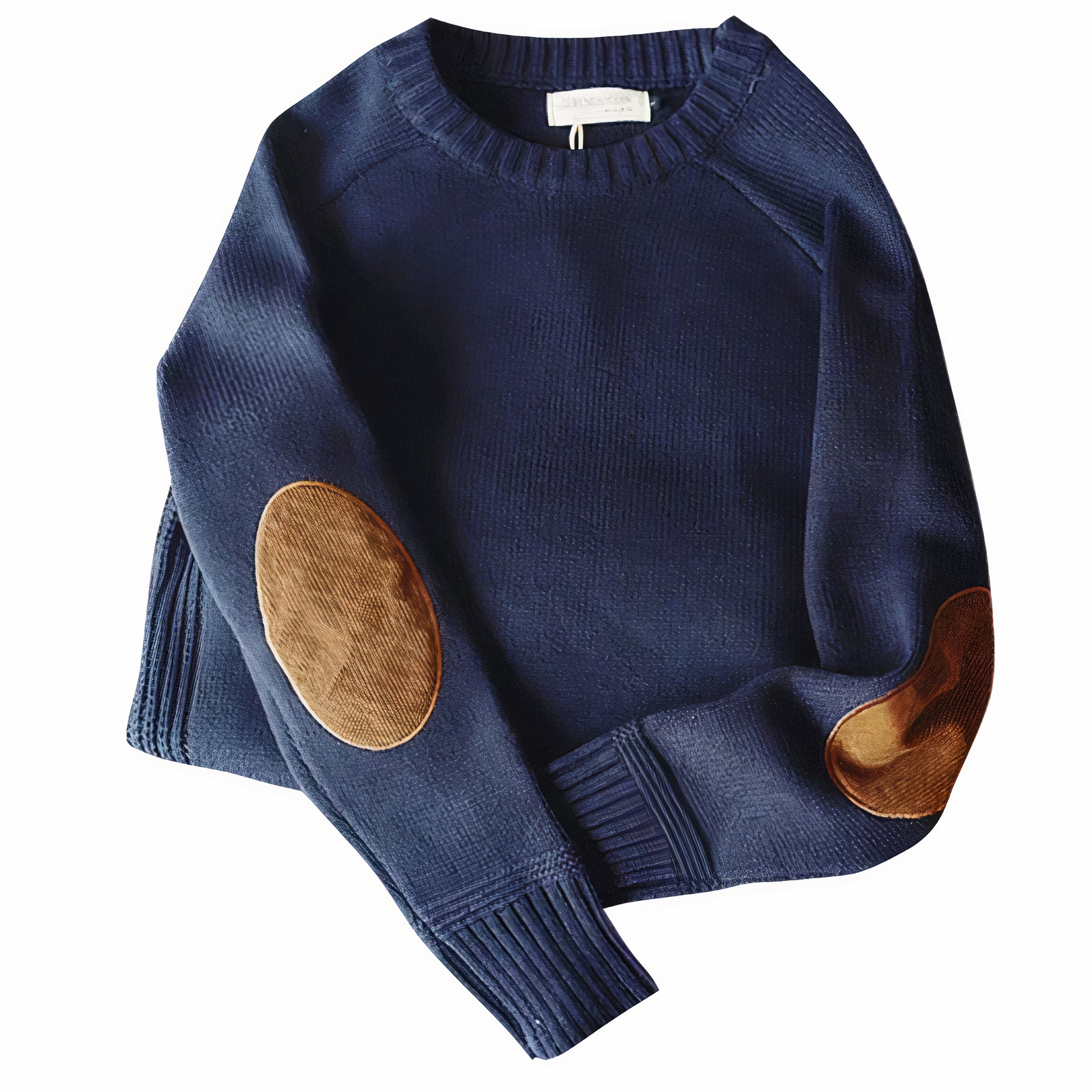 FAIZAN - Gestrickter geflickter Pullover