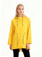 Wasserdichte Damenjacke in gerader Silhouette mit Kapuze - Alvindra