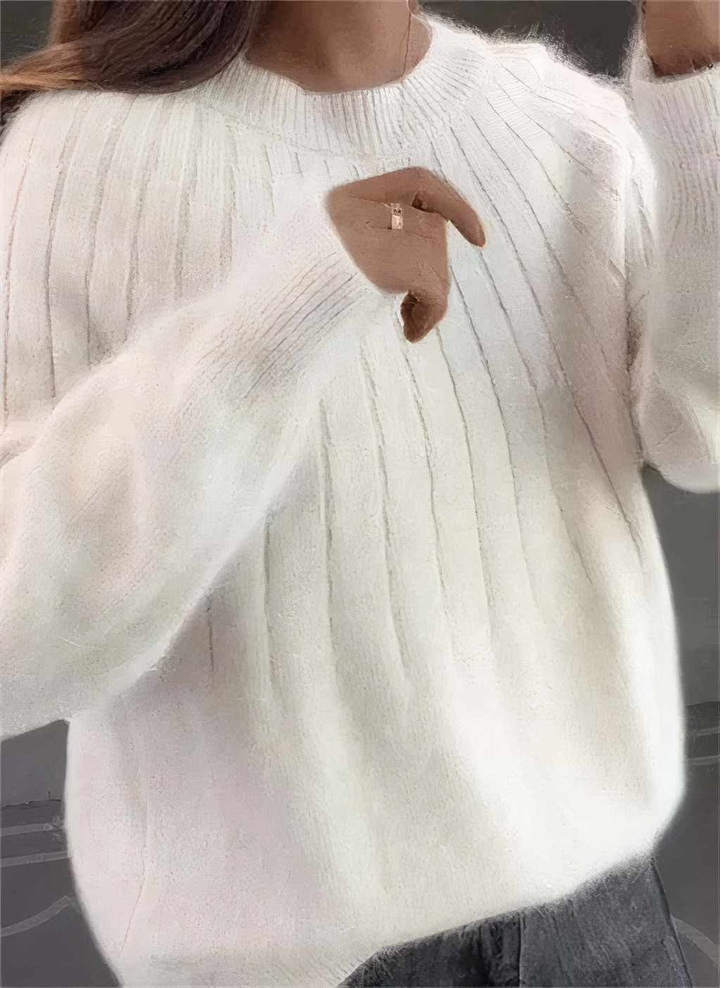 Fridana - Flauschiger Strickpullover