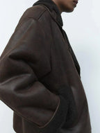 Vintage-Lederjacke mit zeitloser Optik