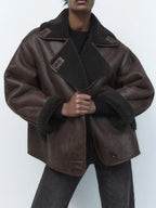 Vintage-Lederjacke mit zeitloser Optik
