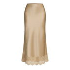 Damen Maxirock schlichtes Finish Spitze Detail eleganter Stil - Mireya