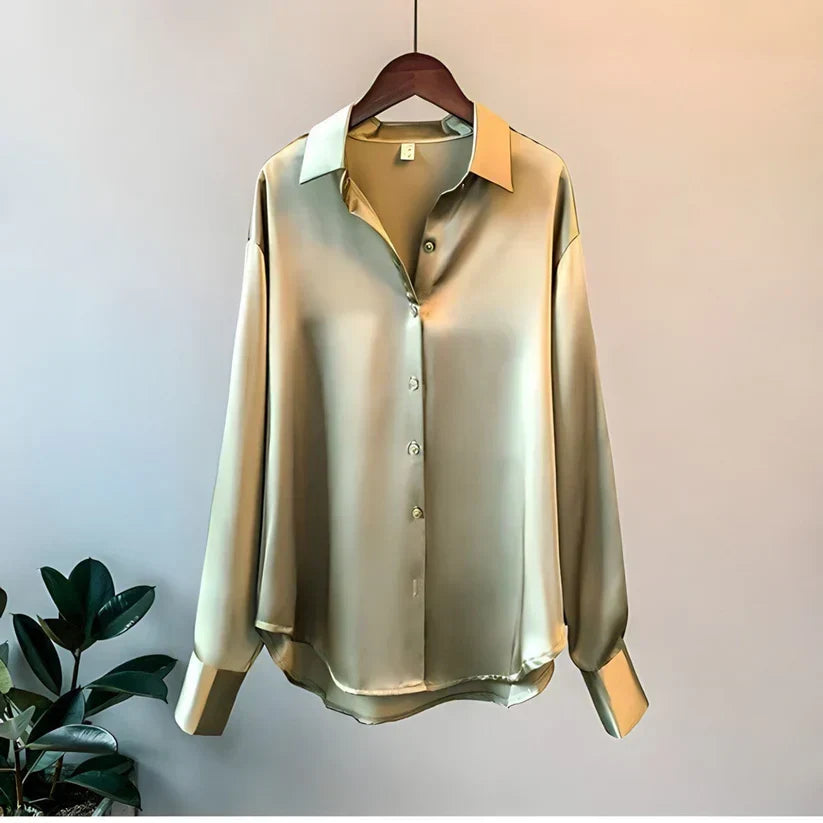Ledina – Luxuriöses Damen Seidenhemd für einen eleganten Look