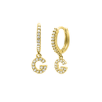 Shiny Letter Ohrringe 18K Vergoldet