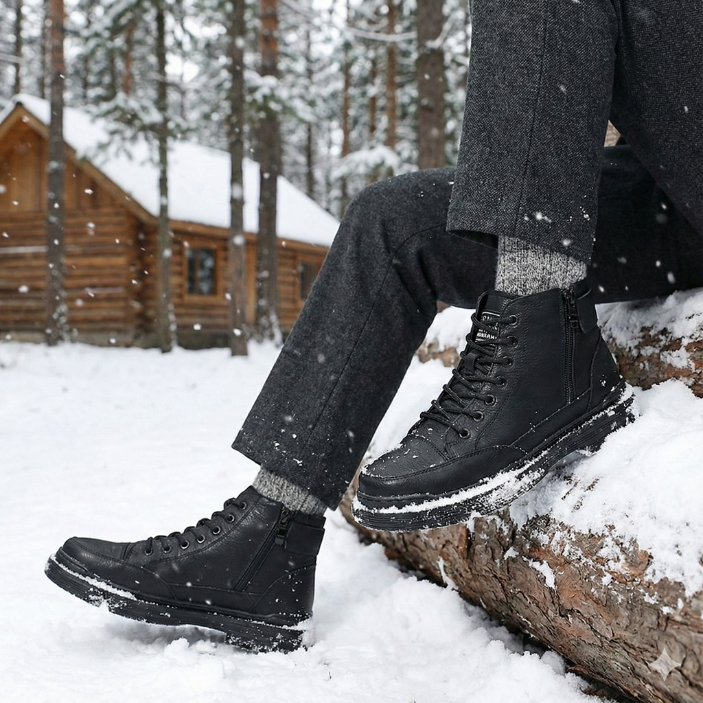 Halbhohe Herrenstiefel im Vintage-Stil - Brevik