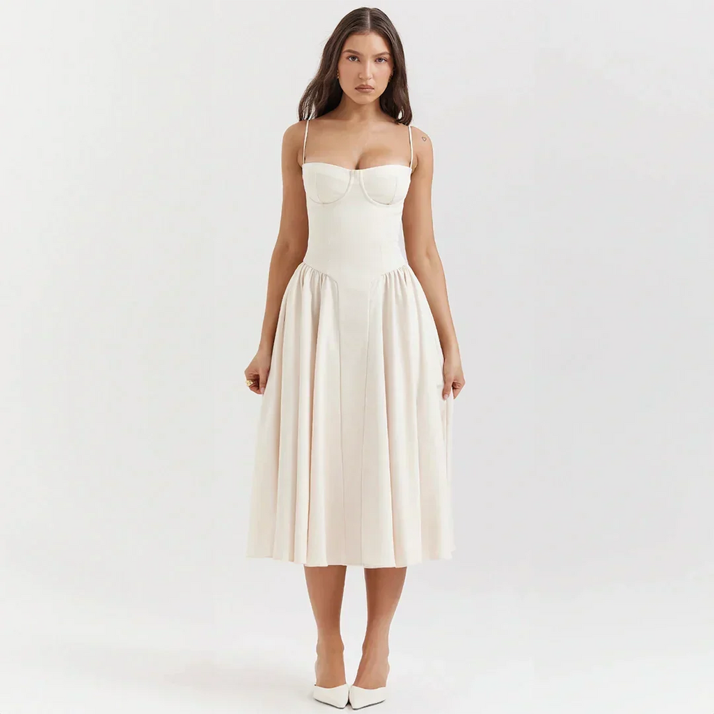 Caro - Kunstvolles Retro-Midikleid