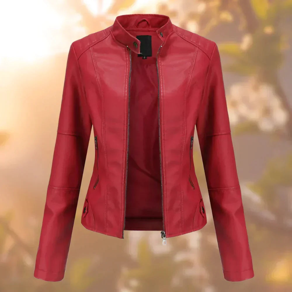 Zeitlose Lederjacke mit vielseitigem Design