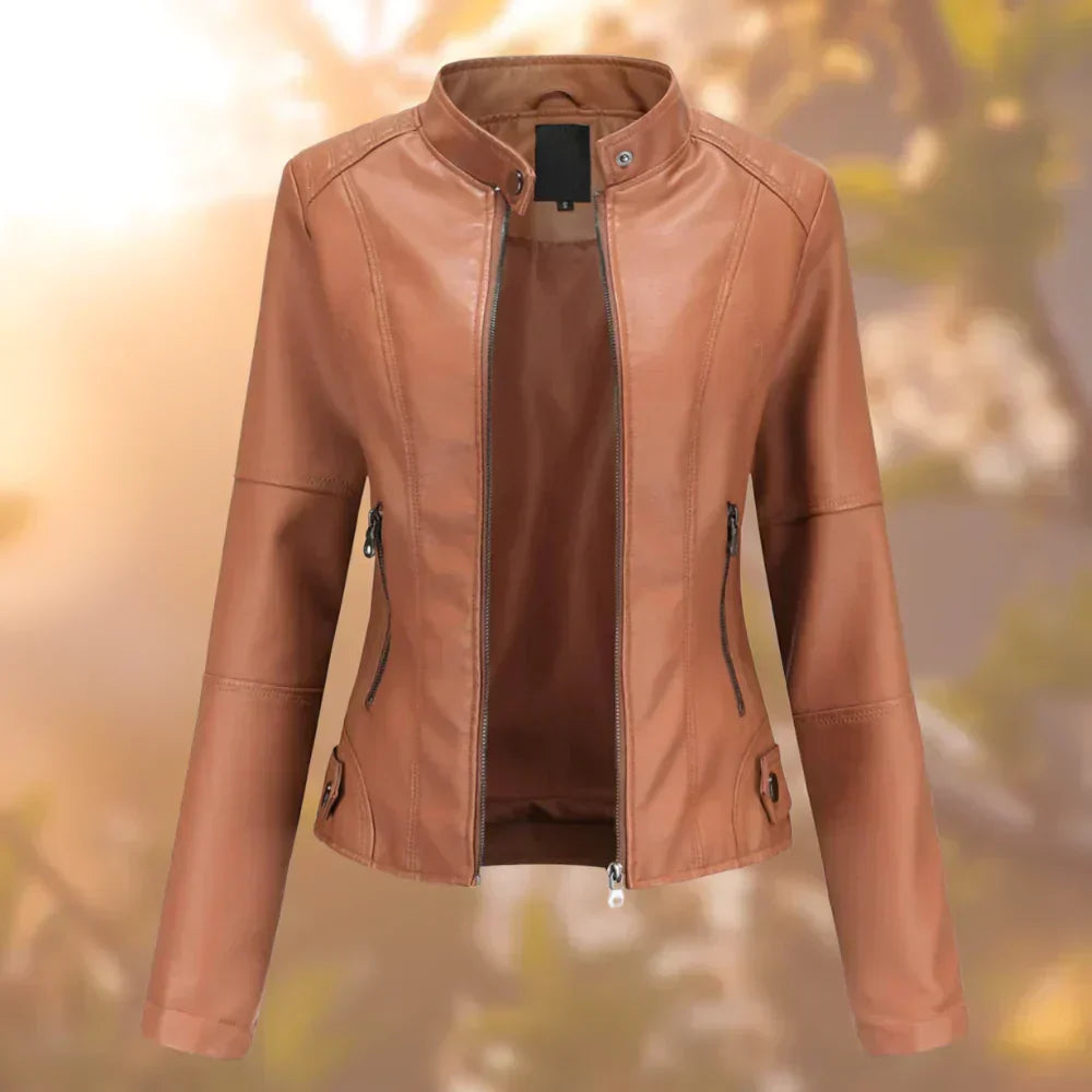 Zeitlose Lederjacke mit vielseitigem Design
