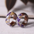 Melinda Melina Ring aus Holz mit Blumen
