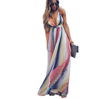Erika - Langes Regenbogenkleid