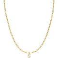 Mini Grace Diamond Letter Kette 14K Vergoldet