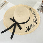 Handgemachte Weave Letter Sonnenhüte für Frauen Mode