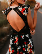 Bella - Sexy Vintage Maxikleid mit Blumenprint Fiesta