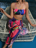 Ocean Chic - Bedrucktes 3-teiliges Bikini-Set
