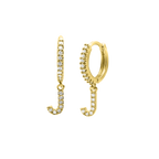 Shiny Letter Ohrringe 18K Vergoldet