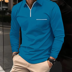 JARVIS - Langärmeliges Poloshirt