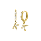 Shiny Letter Ohrringe 18K Vergoldet