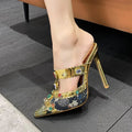 Luna - Mit Edelsteinen verzierte, transparente Stilettos