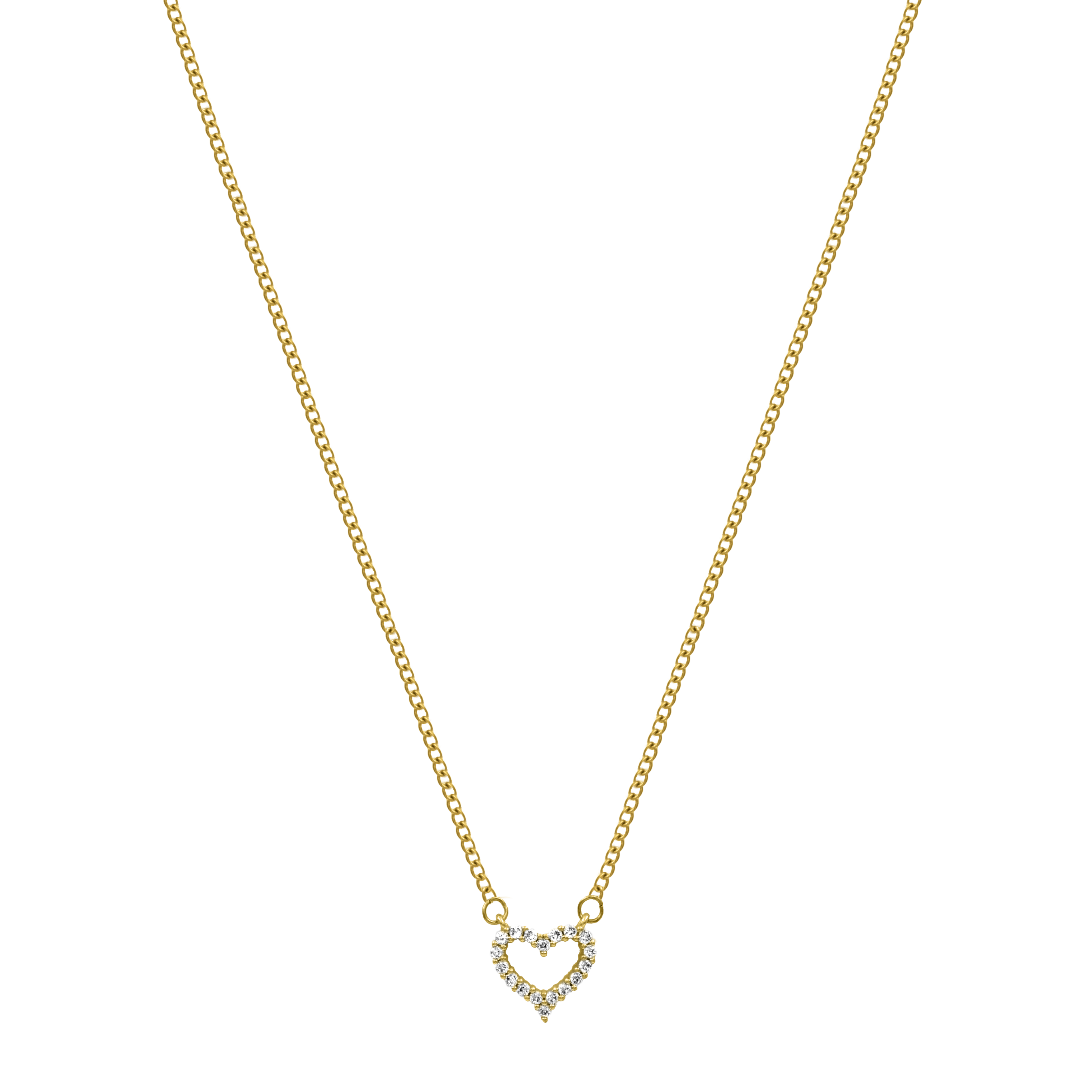 Cupido Heart Kette 14K Vergoldet