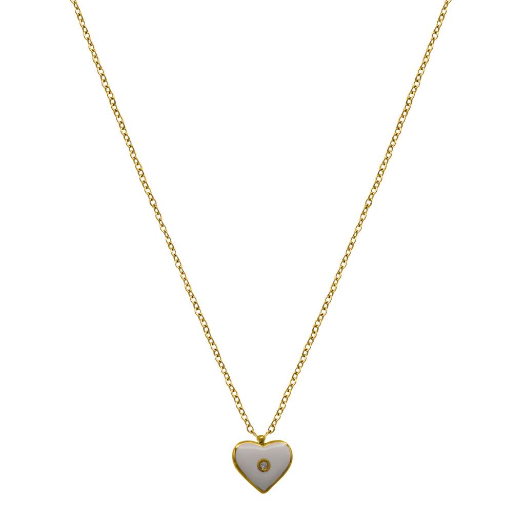 Love Stone Heart 14K Vergoldet