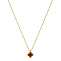 Red Black 2in1 Unique Leaf Kette 18K Vergoldet