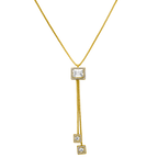 Square Dangle Mirror Kette 18K Vergoldet