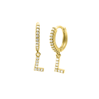 Shiny Letter Ohrringe 18K Vergoldet