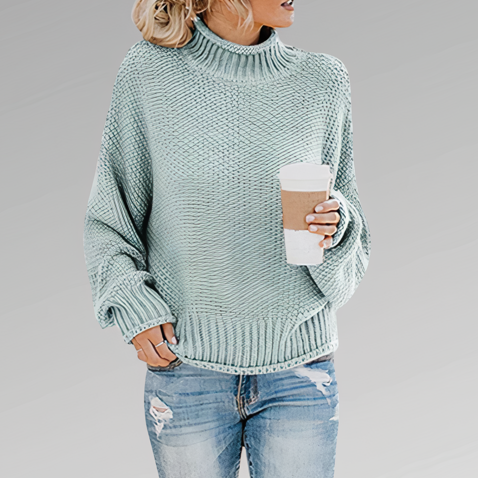 LORRAINE - Strickpullover mit hohem Kragen