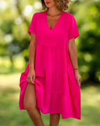 LUCINE - Baumwoll-Leinen-Kleid