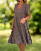 LUCINE - Baumwoll-Leinen-Kleid