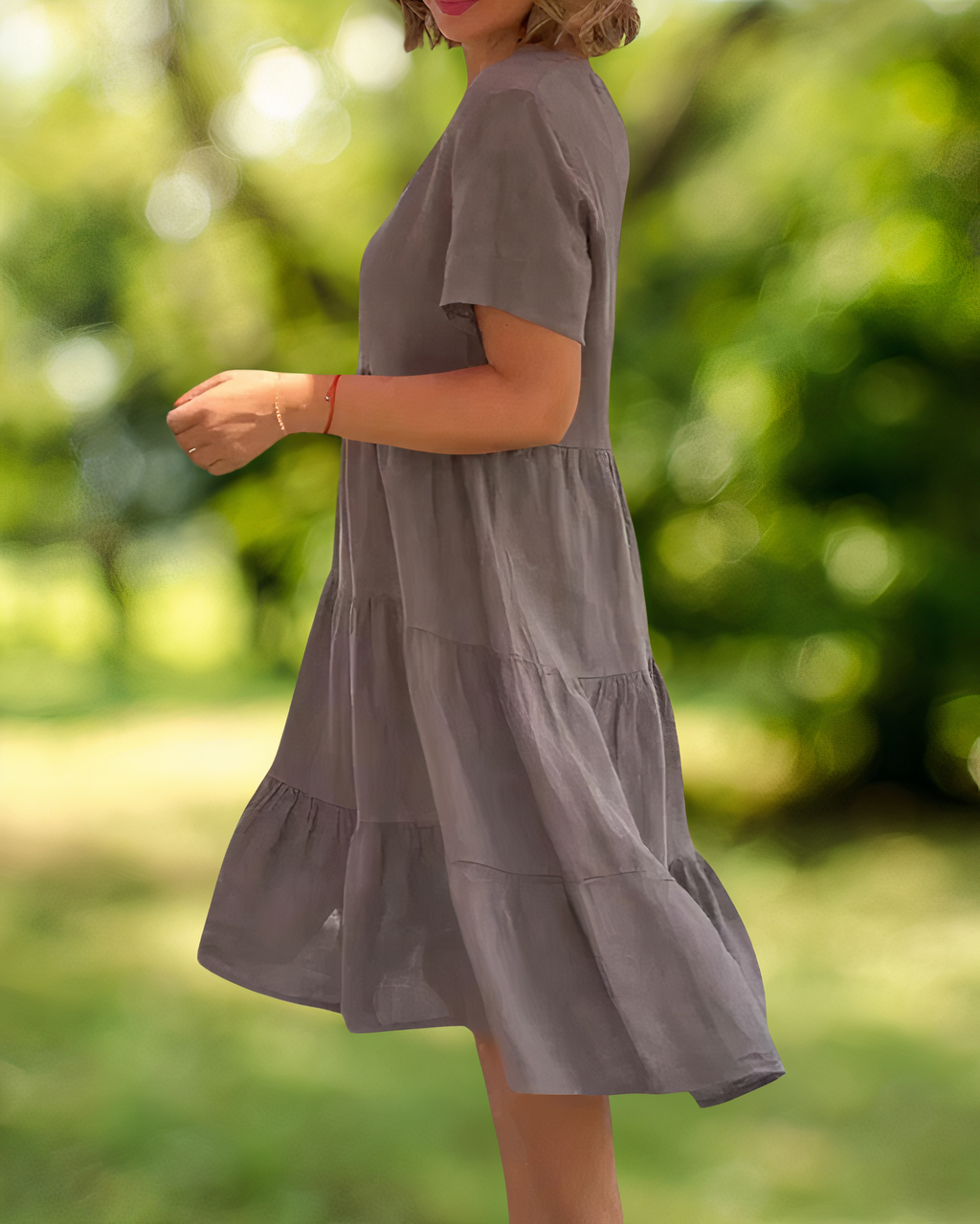 LUCINE - Baumwoll-Leinen-Kleid