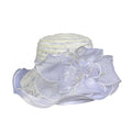 Elegante Schleife Breite Krempe Eimer Hut
