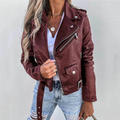Figurbetonte Lederjacke für lässige Looks