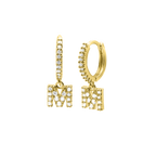 Shiny Letter Ohrringe 18K Vergoldet