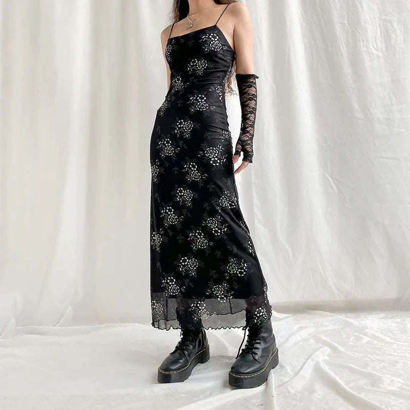 Verona - Vintage-Kleid aus floraler Spitze mit transparentem Overlay