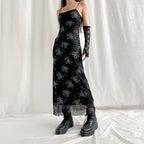 Verona - Vintage-Kleid aus floraler Spitze mit transparentem Overlay