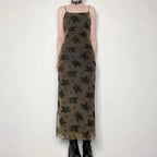 Verona - Vintage-Kleid aus floraler Spitze mit transparentem Overlay