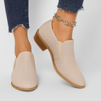 Vegane Oxford-Schuhe für Frauen mit geometrischem Relief - Marcy
