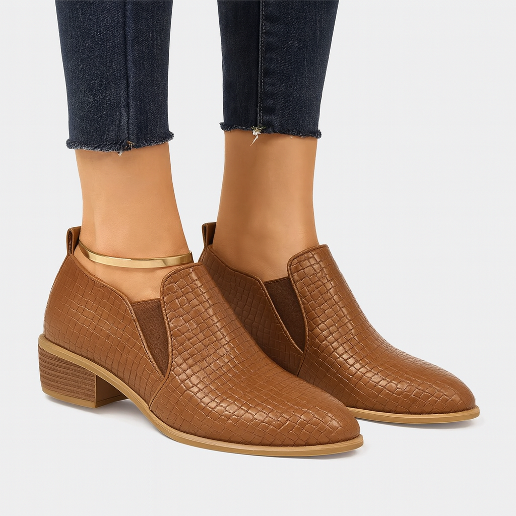 Vegane Oxford-Schuhe für Frauen mit geometrischem Relief - Marcy