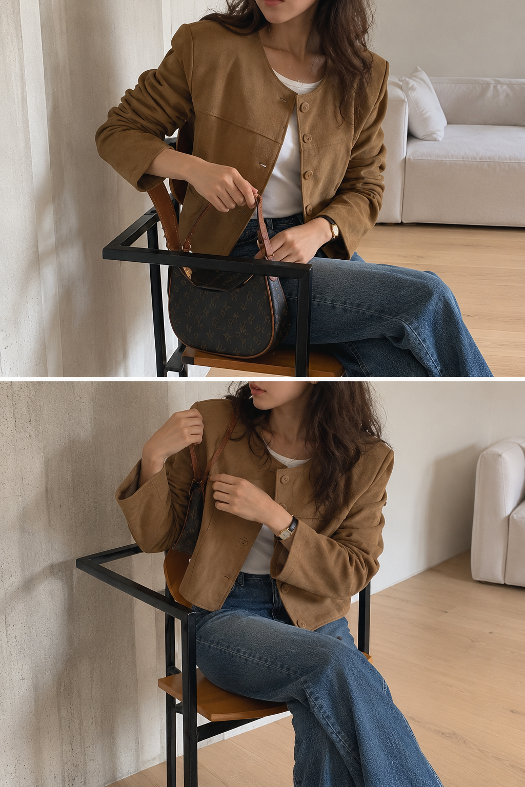 Jacke im Vintage-Stil mit Knöpfen