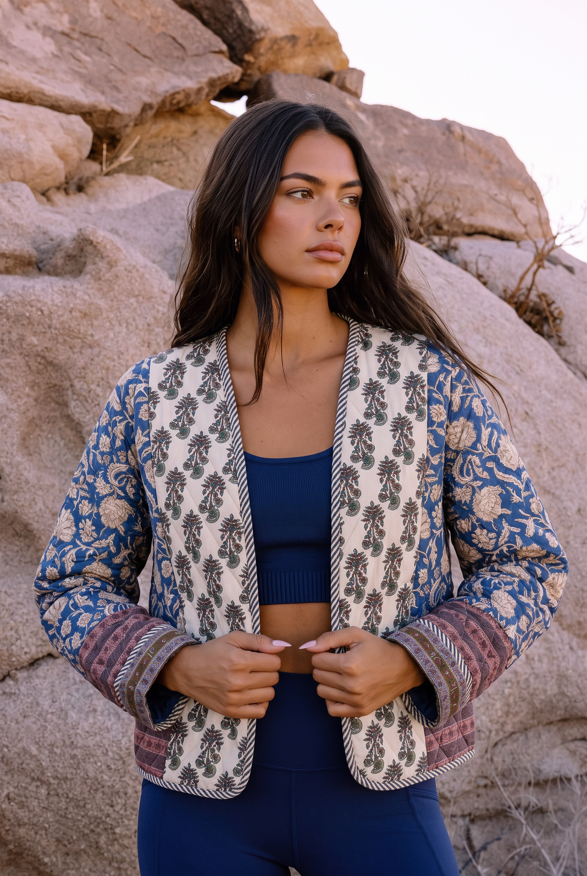 Gemusterte Steppjacke