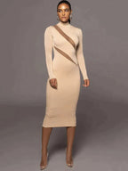 Polina - Elegantes sexy langes Kleid und Bodycon